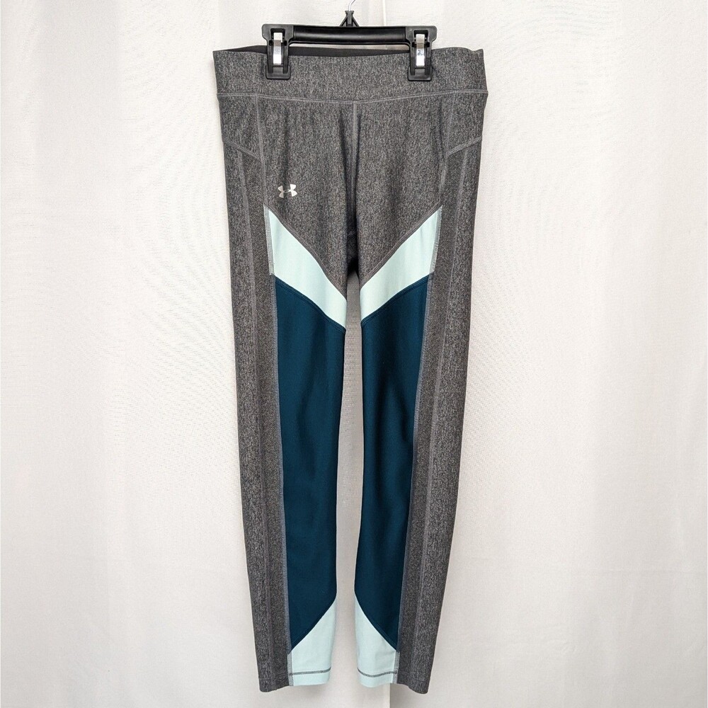 Under Armour Leggings Women's Size Small Gray Blue Yoga Pants Compression